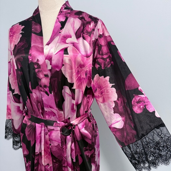 Linea Donatella Women's Erina Floral Print Robe Size M - Picture 4 of 10